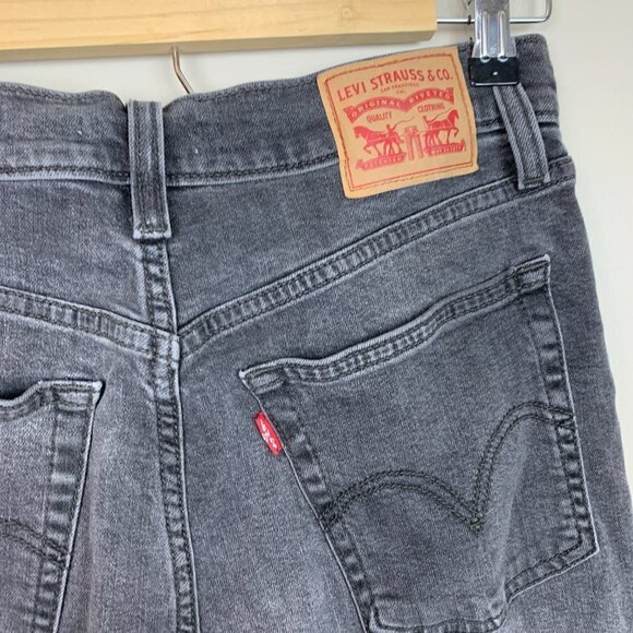 Levi's Wedgie Skinny Button Fly Jeans - Black Wash - Size 29 - Picture 5 of 10